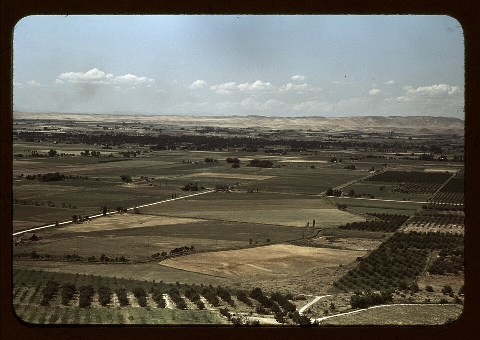 Cherry orchards and farmland