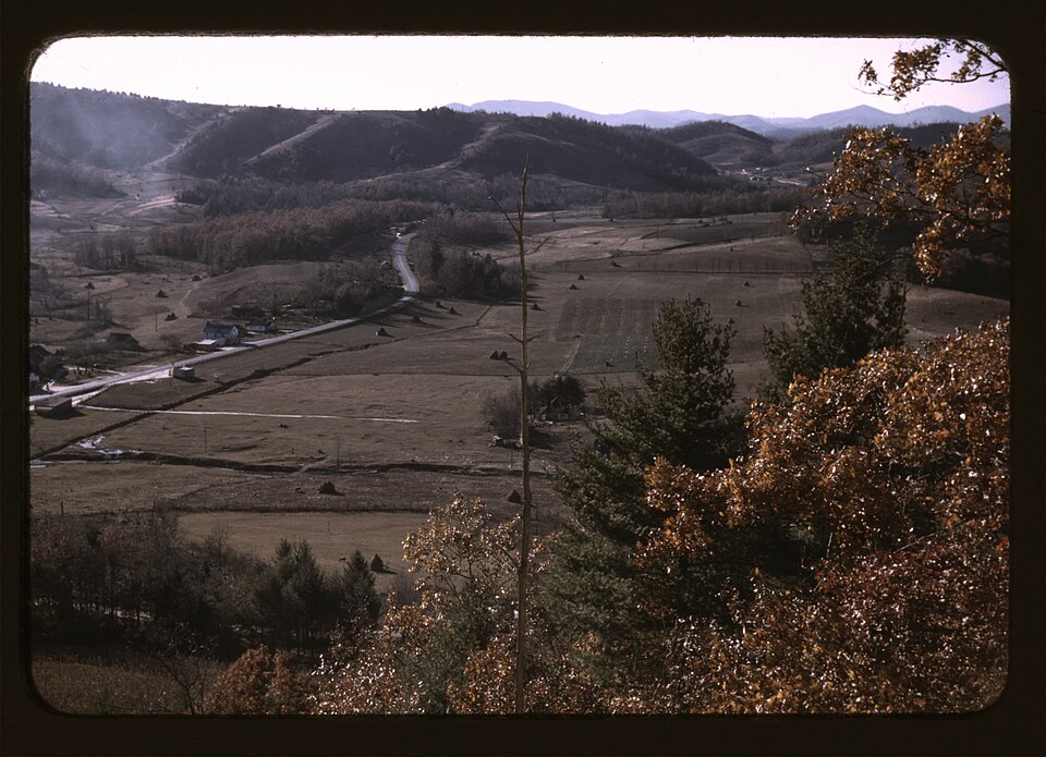 Mountain farm on the Skyline Drive