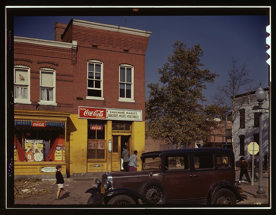 Car in front of Shulman's Market